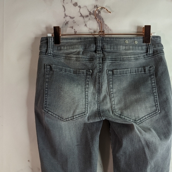 Cabi Jean Womens Size 0 25 Mid Rise Denim Gray 5167 Zipper Skinny - Picture 6 of 10